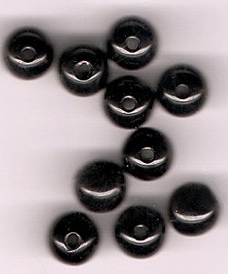 Genuine Black Onyx 8mm Round Beads - Lot of 10
