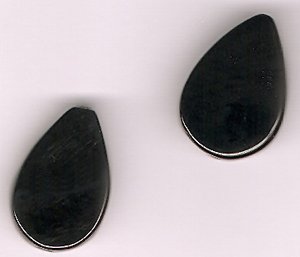 Genuine Black Onyx 14 x 23 mm Teardrop Beads - Lot of 2 - Perfect For Earrings