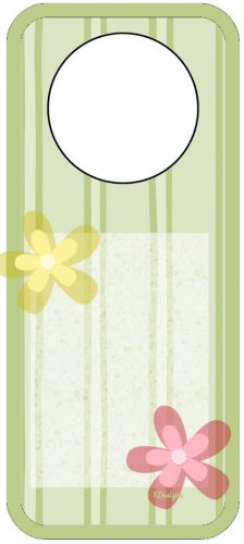Green Flower Spring Door Hanger