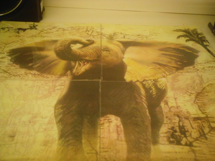 ELEPHANT MURAL (31" SQUARE)