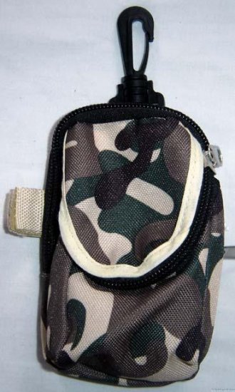 Backpack Style Cell Phone Bag Holder Coin Purse Olive Khaki & Green Camoflauge #0217