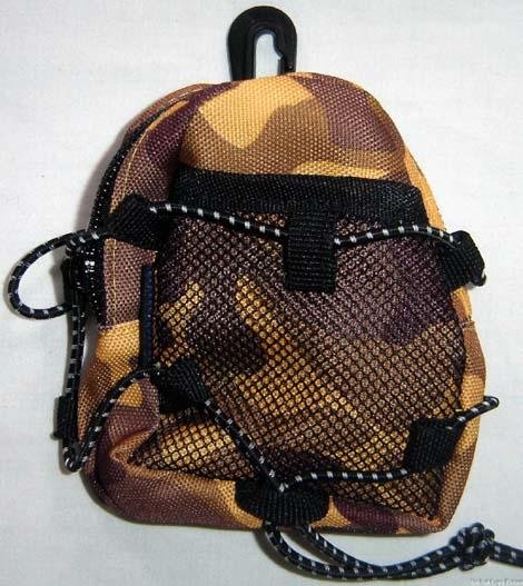 Backpack Style Cell Phone Bag Holder Coin Purse Brown & Gold Camoflauge #0215