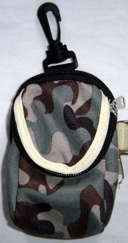 Backpack Style Cell Phone Bag Holder Coin Purse Green Brown & Gray Camoflauge #0218