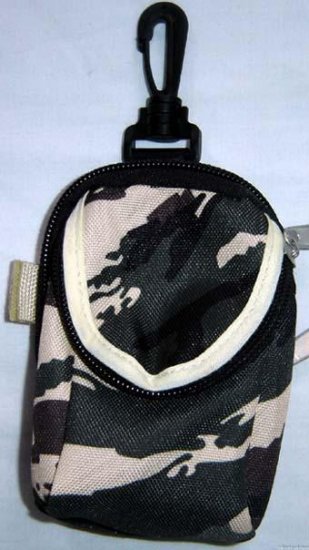 Backpack Style Cell Phone Bag Holder Coin Purse Green Khaki & Brown Camoflauge #0212