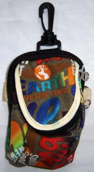 Backpack Style Cell Phone Bag Holder Coin Purse Groovy Tie Dye Chinglish Slogans #0200