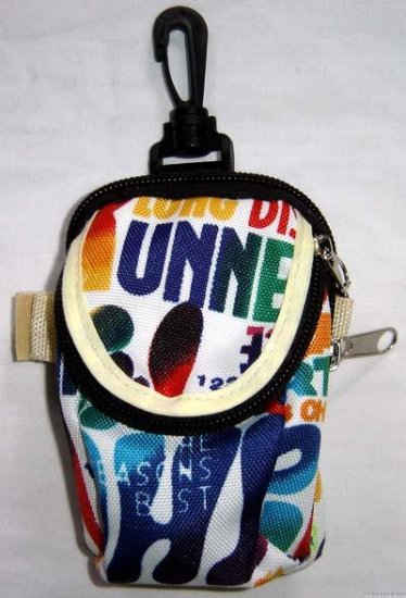 Backpack Style Cell Phone Bag Holder Coin Purse Groovy Tie Dye Chinglish Slogans #0192