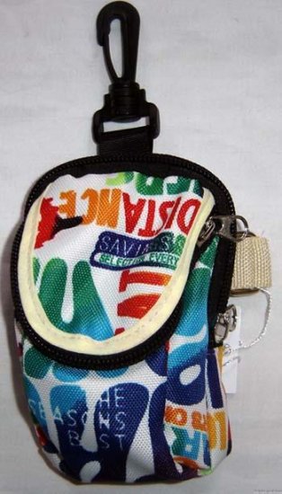 Backpack Style Cell Phone Bag Holder Coin Purse Groovy Tie Dye Chinglish Slogans #0194