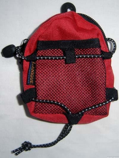 Backpack Style Cell Phone Bag Holder Coin Purse Red & Black Sporty #0186