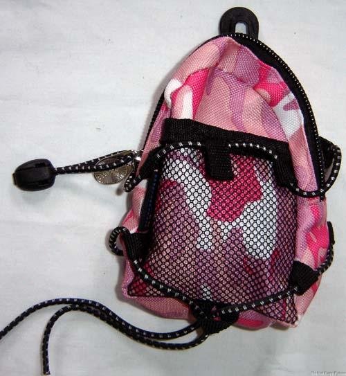 Backpack Style Cell Phone Bag Holder Coin Purse Pink Mauve & Lavendar Camoflauge #0229