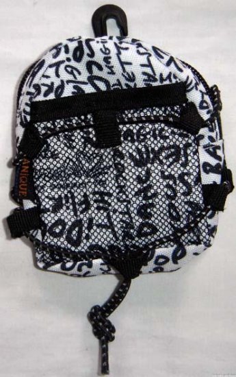 Backpack Style Cell Phone Bag Holder Coin Purse Navy Blue Grafitti Sex Kinky Glamour Trendy #0222