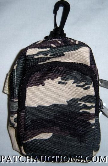 Backpack Style Cell Phone Bag Holder Coin Purse Green Brown & Cream Camo #0171