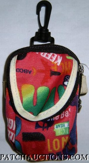 Backpack Style Cell Phone Bag Holder Coin Purse Groovy Tie Dye Grafitti #0174