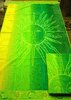 Green Sun Egyptian Cotton Beach Towel,