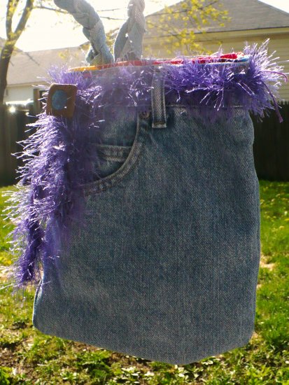 Jeans pocketed mini tote