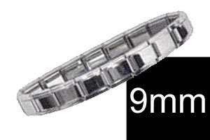 9mm Silver Italian Charm Starter Bracelet