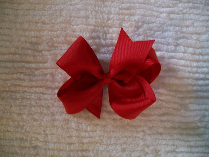 Red Grosgrain Hair Bow