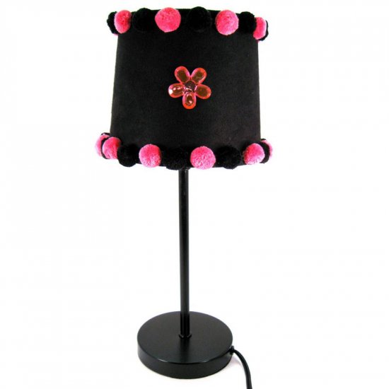 Pink and black lamp