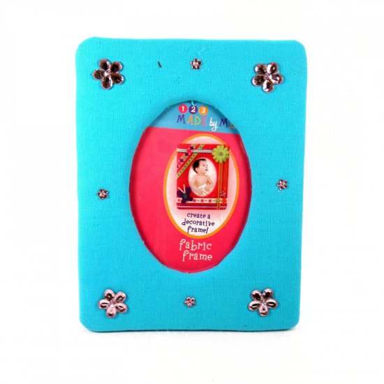 Turquoise and pink picture frame