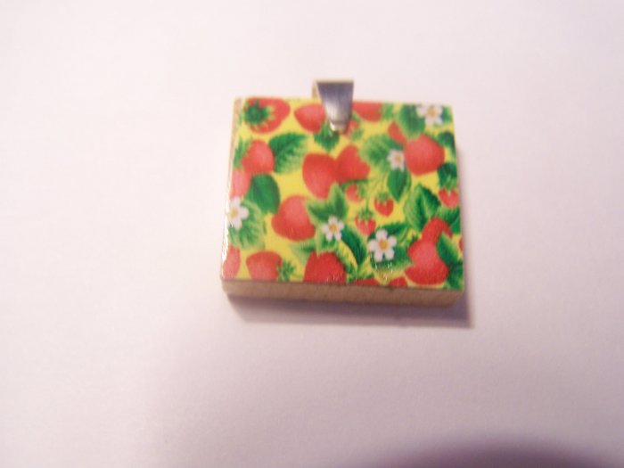 Recycled scrabble Pendant Grand opening sale - Strawberry Fields Forever