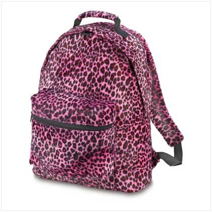 PINK LEOPARD PRINT BACKPACK