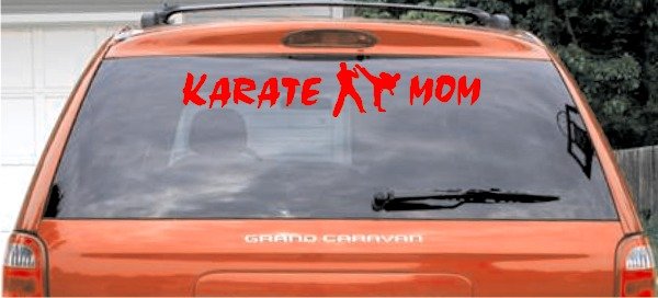 Karate Mom - Red Large Window Decal