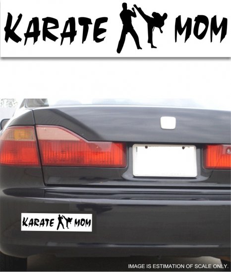 Karate Mom - White Bumper Sticker