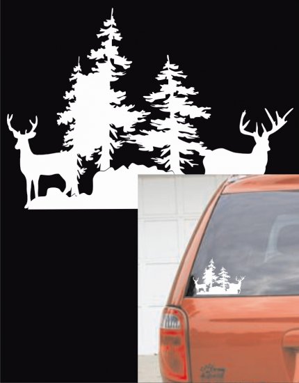 Deer Scene - Small Decal