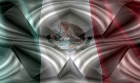 Mexican Flag w/ Chrome - SUV Window Perf