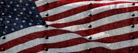 American Flag 1 w/ Rivets- SUV Window Perf