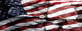 American Flag 1 w/ Rock - SUV Window Perf