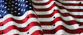 American Flag 2 w/ Rivets - SUV Window Perf