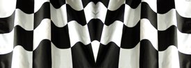 Racing Flag w/ Ripples - Car Window Perf