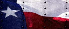 Texas Flag 1 w/ Rivets - Car Window Perf