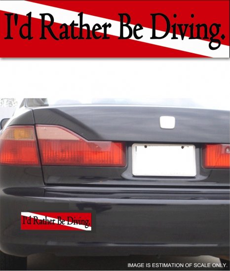 I'd Rather Be Diving - Bumper Sticker