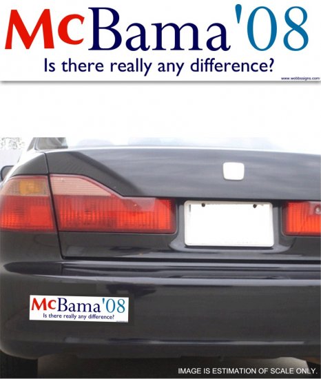 McBama '08 Difference - Bumper Sticker