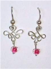 5 small loops and pink beads