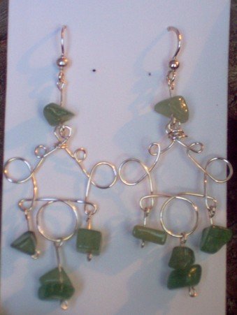 loops and loops with green stones