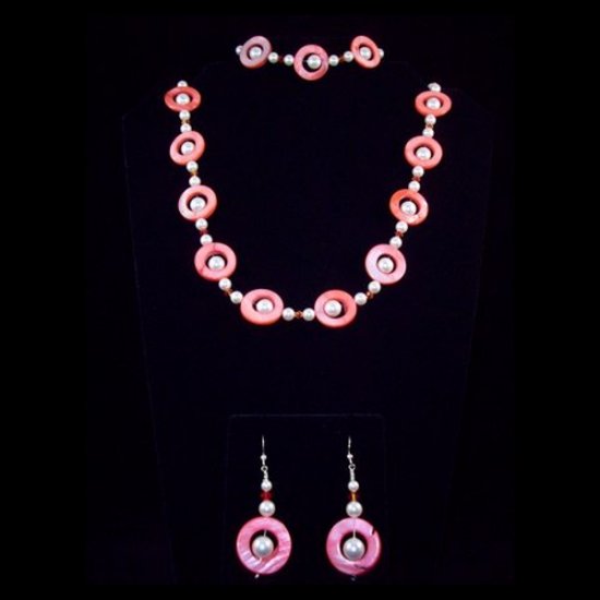 Pink with pearls