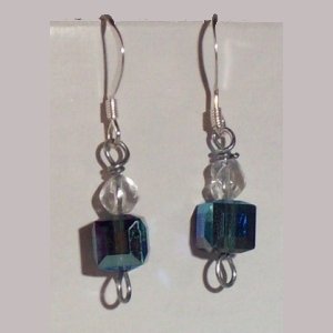 deep blue crystal square