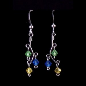 waterfall with multi-color beads