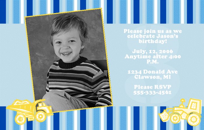 Trucks Customizable Photo Invite