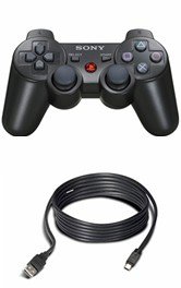 PS3-SIXAXIS - Sony Sixaxis Wireless Controller (PS3) with Charge Cable for PS3