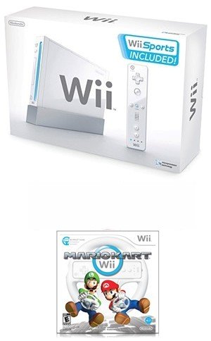 Nintendo Wii Sport Bundle - With 5 Great Sports Games AND Mario Kart