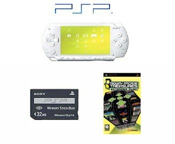 Sony PSP "Limited Edition" Ceramic White "Value Bundle" - 21 Games and 32MB Memory