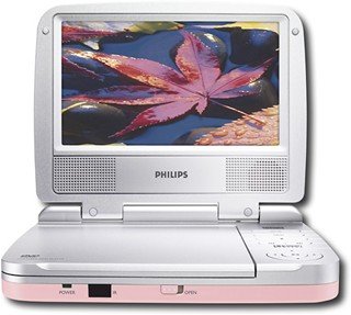 Philips PET702P - 7" Susan G Komen Portable DVD Player - Pink