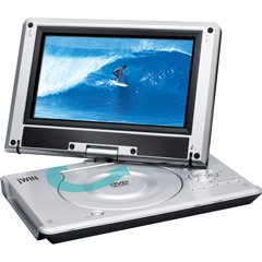 JWin JDVD-762 9" Portable DVD Player with Swivel and SDâ„¢ / MMC Card Slot