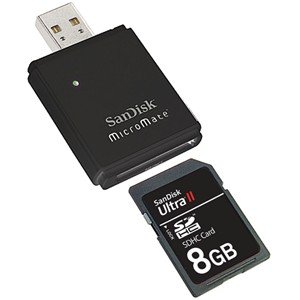 SanDisk SDSDRH-8192-A11 SanDisk Ultra® II SDHC 8GB High Performance Card with MicroMate