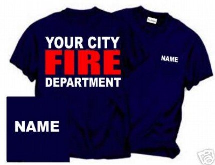 Personalized Firefighter T-shirt Fire Department Uniforms - Father's Day