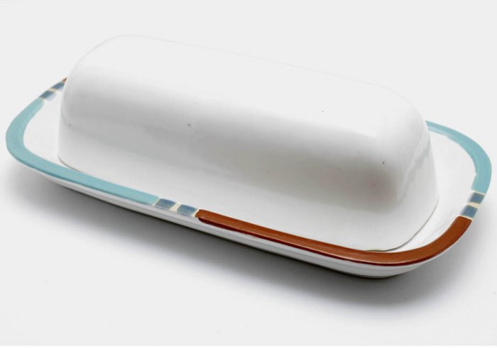 Dansk Mesa White Butter Dish