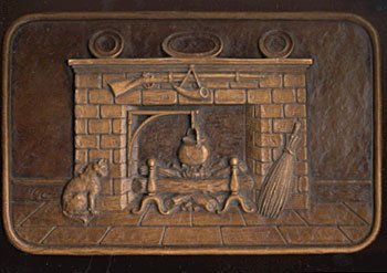 Syroco Wood Plaque Fireplace Cat Wall Decor USA Vintage